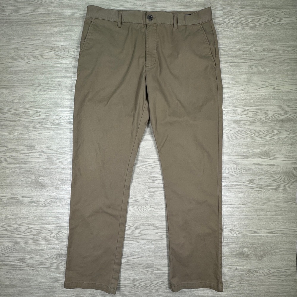 RVCA Men's Chino Pants Week-End Stretch Khaki Tan 38 Straight Leg Casual